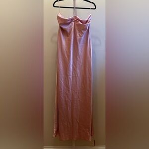 NEW Reformation Valora Satin Halter Dress Sz 10 Babygirl Pink